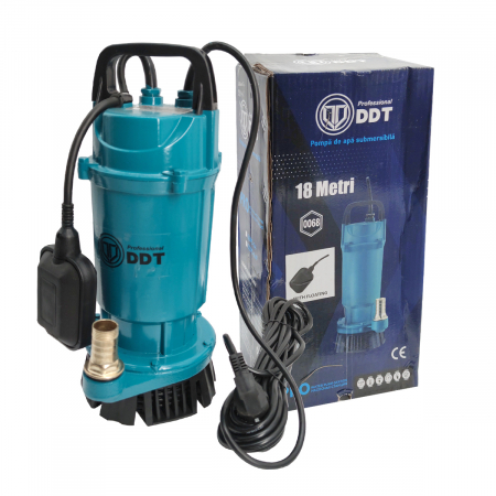 GRADINA - Pompa submersibila apa curata cu plutitor , DDT , QDXS-0,4F , 400 W , 1.5 m³/h , 2860 Rpm , 18 Metri