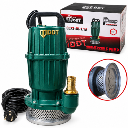 Pompe apă și Hidrofoare - Pompa submersibila apa curata, DDT, QDX1.5-45-1.1, 1100 W, 3 mc/h, 1 tol
