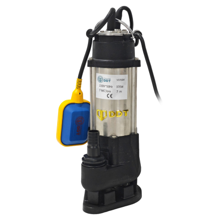 Pompa submersibila cu dublu tocator si plutitor pentru apa murdara, DDT, V370T, Inox [2]