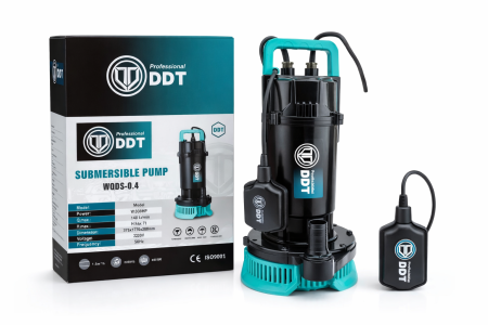 Pompe submersibile - Pompa submersibila cu plutitor pentru apa curata  DDT WQDS-0.4 – 0.5HP, 220V, debit 1.5 m³/h, bobinaj cupru masiv, refulare 18m