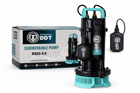 Pompe submersibile - Pompa submersibila apa curata cu plutitor DDT WQDS-0.8 – 1.0HP, 220V, debit 3 m³/h, bobinaj cupru masiv