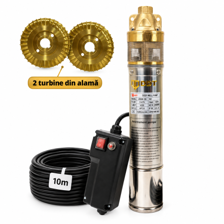 Pompe submersibile - Pompa submersibila, DDT, 4SKM-150 , 2.2 kW, Inox+Alama, 5 m³/h, 120 m