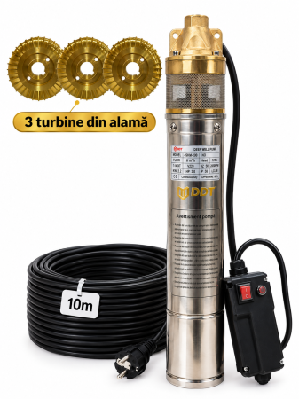 Pompe submersibile - Pompa submersibila, DDT, 4SKM-200, 2.5 kW, Inox+Alama, 6 m³/h, 120 m