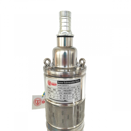 Pompa submersibila, DDT, QGD120, Inox complet, suruburi inox, sita protectie, 20 m cablu, 120 m, 3 m³/h [1]