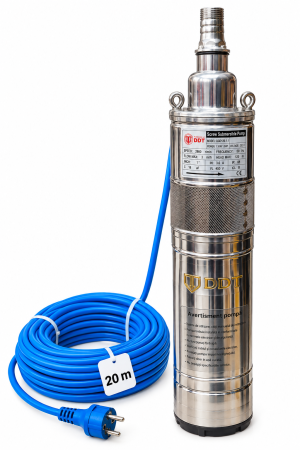 Pompe submersibile - Pompa submersibila, DDT, QGD120, Inox complet, suruburi inox, sita protectie, 20 m cablu, 120 m, 3 m³/h