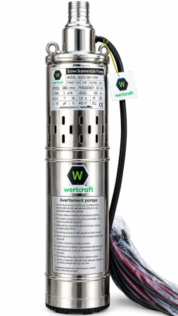 Pompe submersibile - Pompa submersibila DDT- WRT, cap inox, pentru apa curata, 1.1 kW, 3 m³/h, 15 m cablu, racord 1", inaltime refulare 120 m