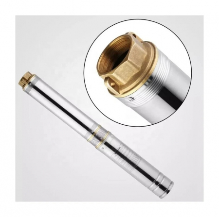 Pompa submersibila multietajata de mare adancime DDT, 4SDM10/12, 1500 W, apa curata, carcasa inox-fonta, debit maxim 8000 L/h, inaltime maxima 120m, diametru pompa 100 mm, panou comanda, 15m cablu 4 f [3]