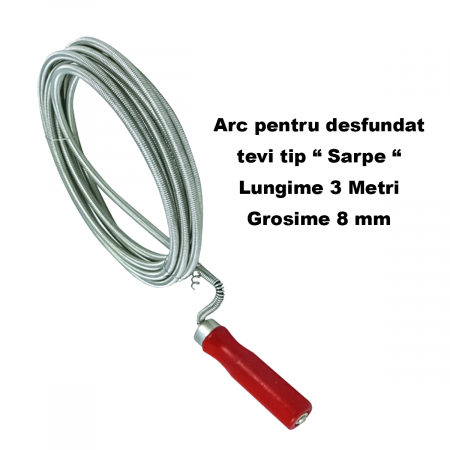 Scule si unelte - Sarpe pentru desfundat si curatat tevi, DDT, grosime 8 mm, lungime 3 metri