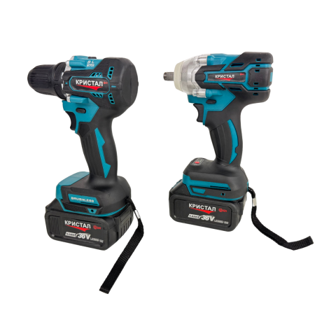 Set Masina De Gaurit si Infiletat Si Masina De Insurubat cu Impact DDT-KRISTAL 2 Acumulatori 36V 4Ah,Brushless, Motor fără perii [2]