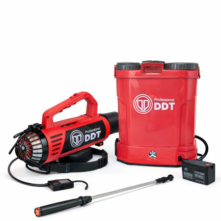 Atomizoare si pompe de stropit - Set Pompa de stropit cu acumulator DDT 16L lance telescopica + Atomizor electric portabil DDT,conceputa pentru stropirea pomilor si a gradinii + lance extensibila 2,8 m
