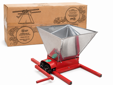 Zdrobitor manual de struguri cuva din Inox, DDT, capacitate maruntire 300 kg/h, cuva 25 l, Inox, Rosu [3]