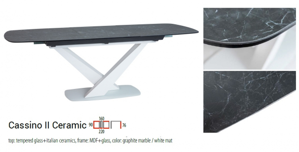 Masa Cassino II Ceramic - Extensibila - L 160-220 x I 90 x H 76 cm [2]