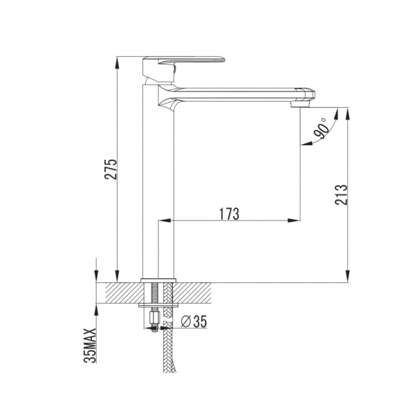 Baterie mixer inalt lavoar - PEARL [2]