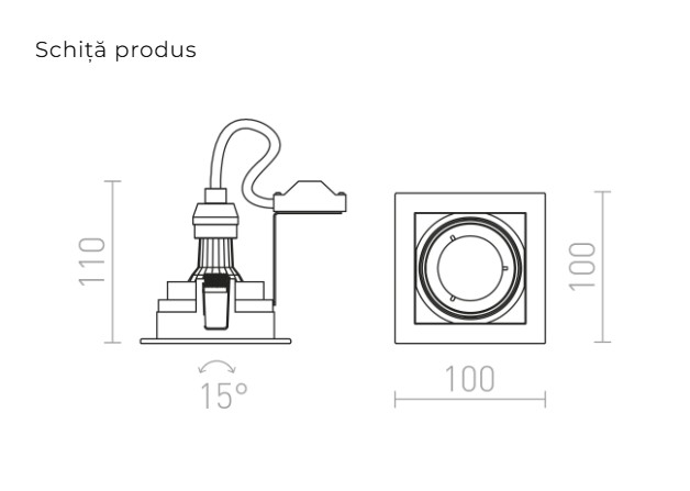 ACASA - Corp de iluminat pătrat, încastrat [5]