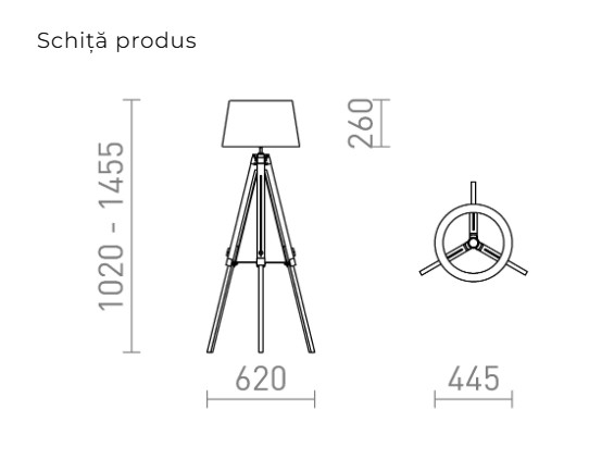 ALVIS/RIDICK - lampa cu suport [2]