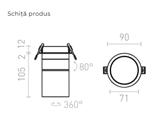AUGUSTA – lampă de podea cu LED-uri basculante partial incastrate [5]