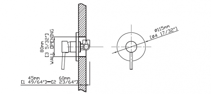 Baterie dus incorporata - 3 moduri ARTEMIS INOX SATINATO [2]