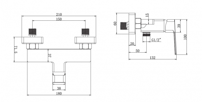 Baterie mixer dus - DELOS CROMO [2]