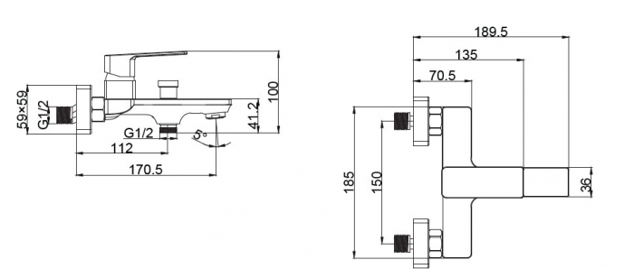 Baterie mixer cada - DELOS NERO [2]