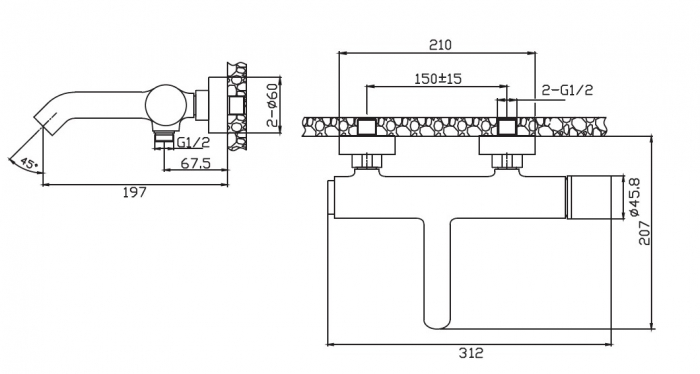Baterie mixer cada - JOAN MARMO BIANCO [2]