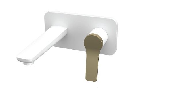 Baterie mixer de perete lavoar - ANDARE BIANCO BRONZE [1]