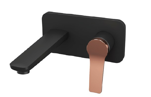 Baterie mixer de perete lavoar - ANDARE NERO ROSE GOLD [1]