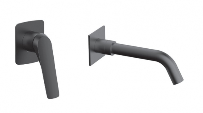Baterie mixer de perete lavoar - LEA GUN METAL [1]
