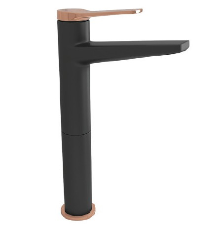 Baterie mixer inalt lavoar - ANDARE NERO ROSE GOLD [1]