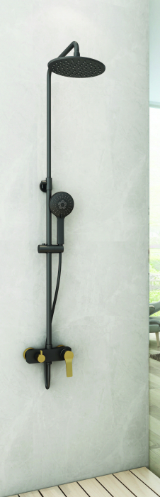 Baterie mixer pentru duș cu cap fix - ANDARE NERO BRONZE [1]