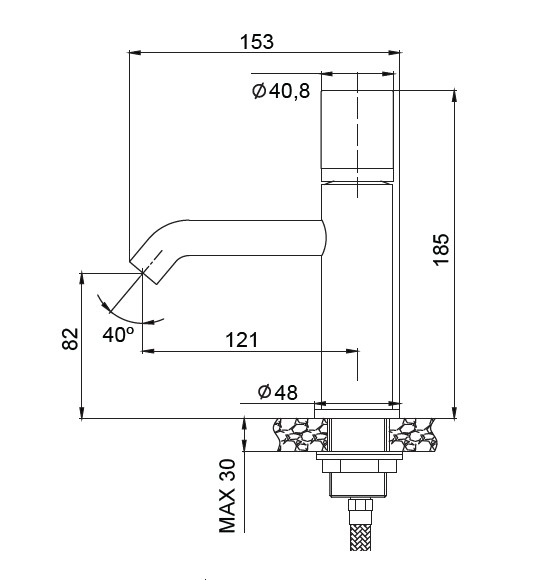 Baterie mixer pentru lavoar - JOAN MARMO NERO [3]