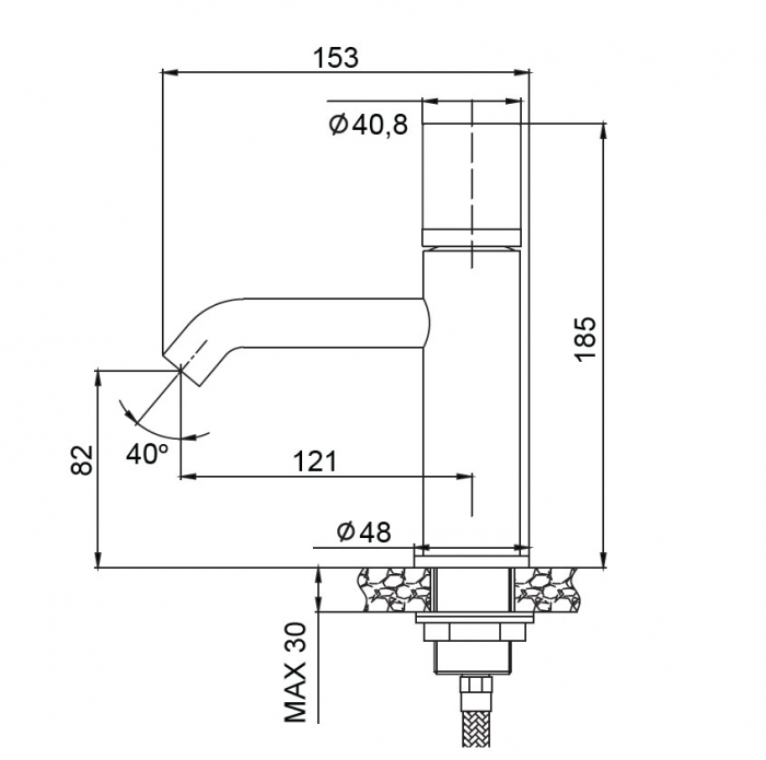 Baterie mixer pentru lavoar -  JOAN MARMO BIANCO [2]