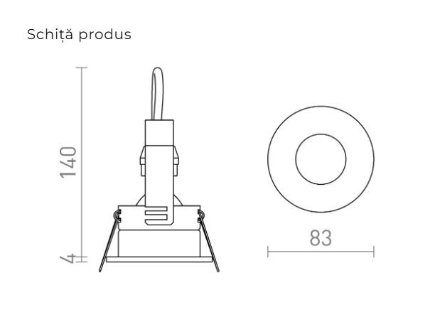 BELLA GU10 - Spot de baie încastrat [4]
