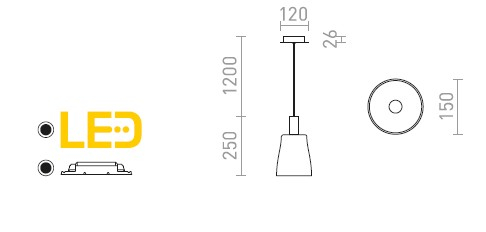BELLINI M LED SUSPENDAT [6]