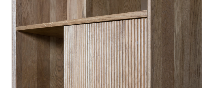 Bibliotecă DAWSON – 80 × 32 × 175 cm, Oak B/C [2]