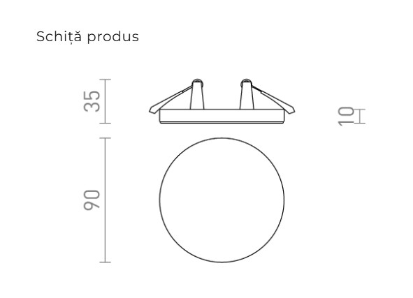 BJORK R 9 - Lumină rotundă cu LED pentru instalare în tavan [2]