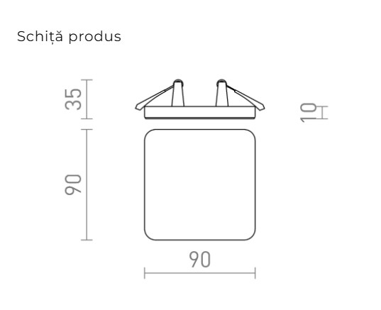 BJORK SQ 9- LED pătrat pentru tavan [3]