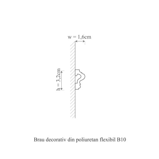 Brau decorativ B10F - 3.2x1.6x200 cm [2]