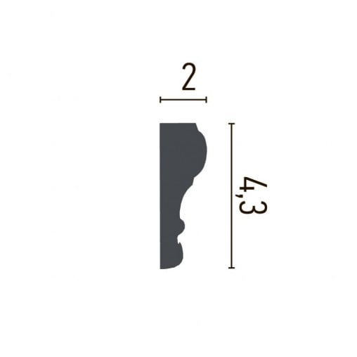 Brau decorativ CR818 - 4.3x2x200 cm [2]