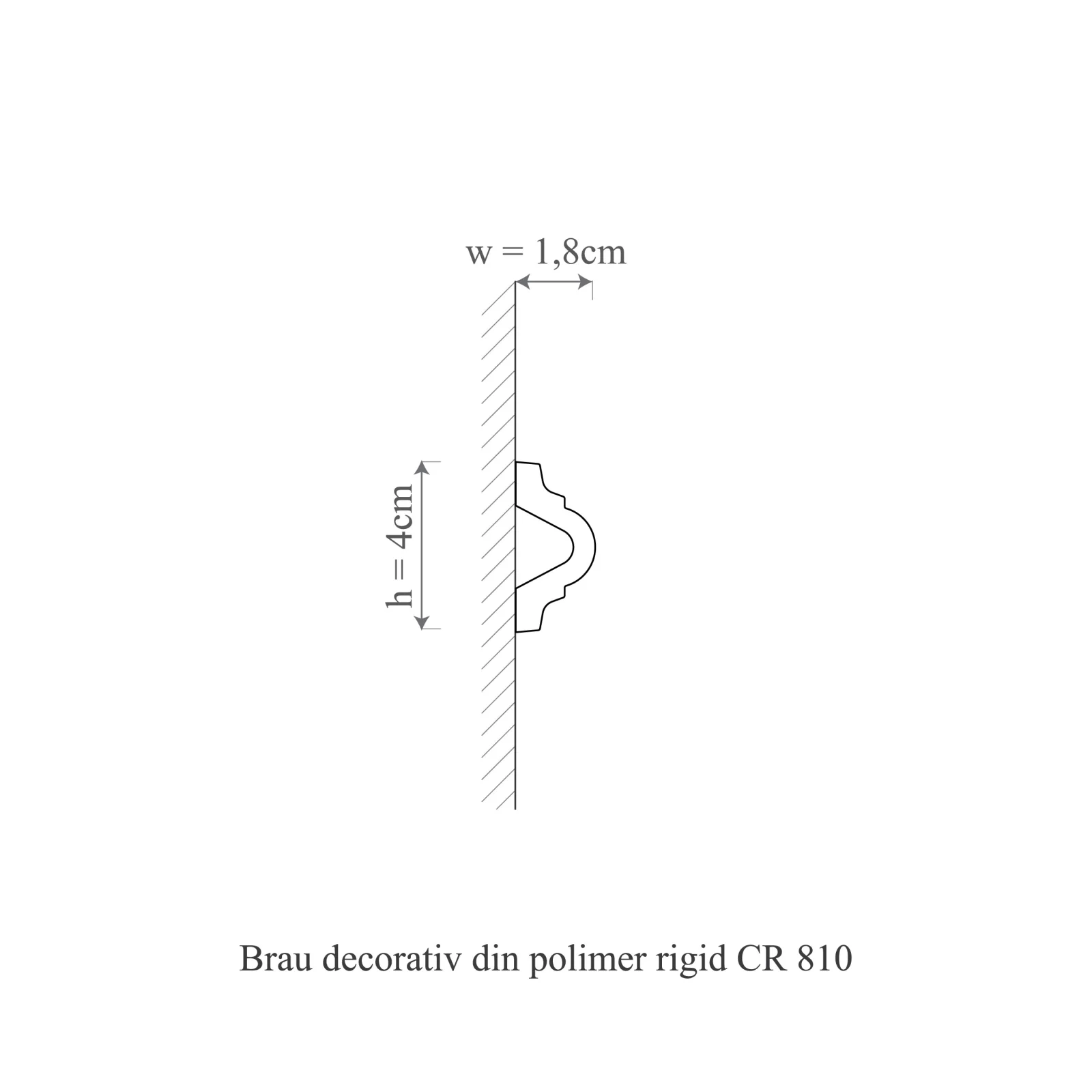 Brau decorativ din poliuretan CR810 - 4x1.8x200 cm [2]