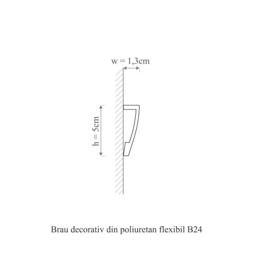Brau decorativ flex B24F - 5x1.3x200 cm [2]