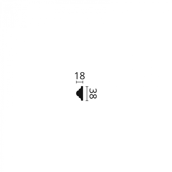 Brau decorativ poliuretan Z10 38x18x2000 [2]