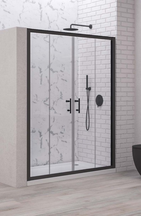 Cabina de Dus - FLORA 600 nero [1]