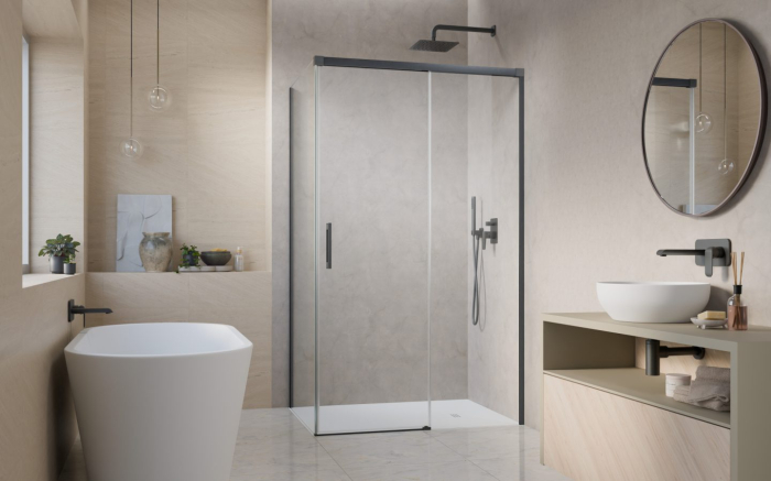 Cabina de duș Idea 8 Gun Metal Periat KDJ [2]