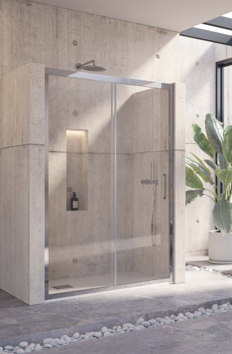 Cabina de dus INOX 400 CROMO [1]