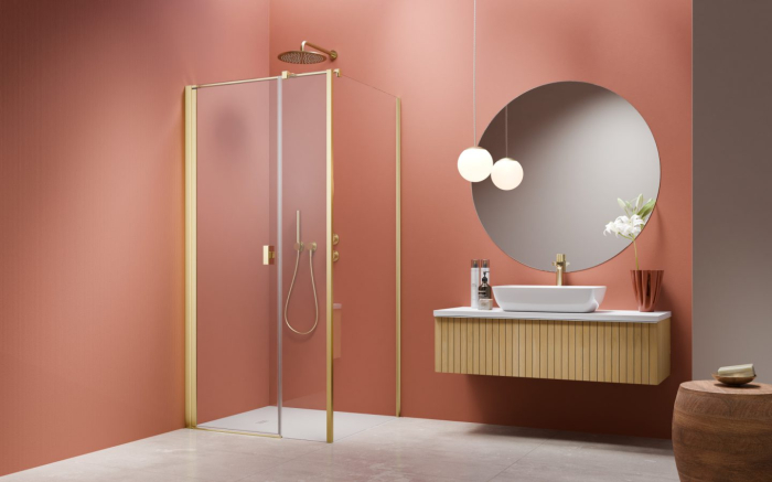 Cabina de duș Nes 6 Brushed Light Gold KDS I [2]