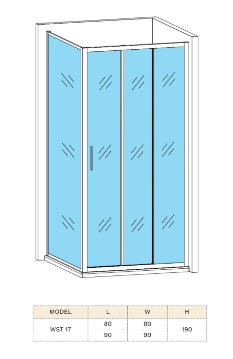 Cabina de dus WST 17 - PROFIL INOX STICLA TRANSPARENTA [5]