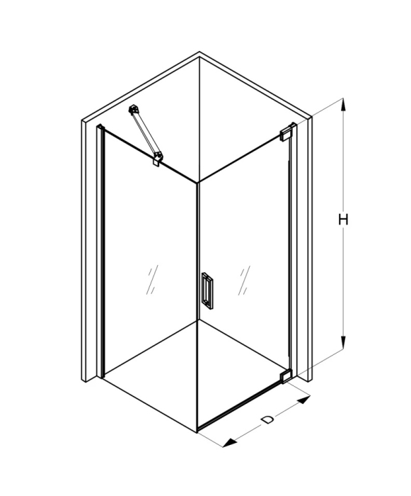 Cabina dus WST 03 STICLA FUMURIE, PROFIL NEGRU [2]