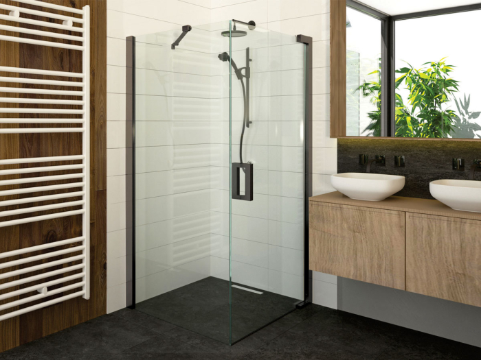 Cabina dus WST 03 STICLA TRANSPARENTA, PROFIL NEGRU [2]