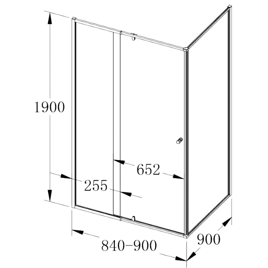 Cabina dus WST09 - PROFIL NEGRU, STICLA TRANSPARENTA [2]