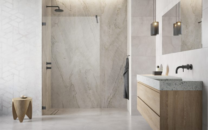 Cabina Essenza Pro 8 Chrome Walk-in II - Gun Metal Periat [2]